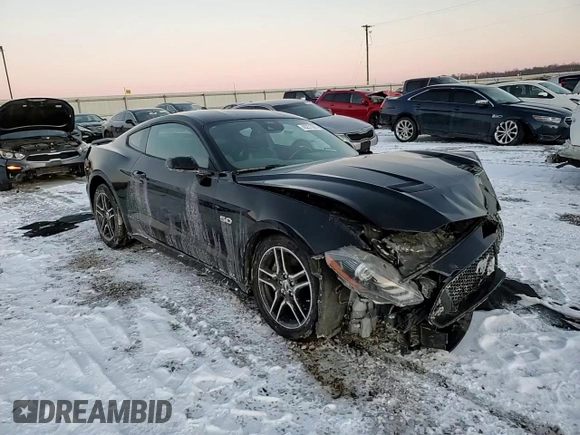 2022 Ford Mustang GT with VIN 1FA6P8CF1N5105683, listed as a Copart auction lot 46251905 with 49,344 mi miles and Salvage title. Bid and sale history available at DreamBid. Image 10.