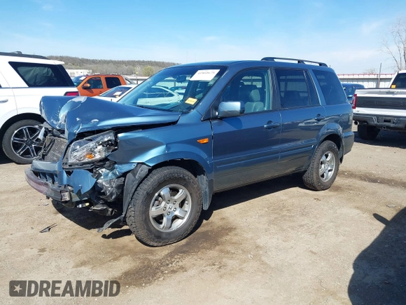 2007 Honda Pilot EX-L with VIN 5FNYF18517B028036, listed as a IAAI auction lot 41860675 with 61,217 mi miles and . Bid and sale history available at DreamBid. Image 19.
