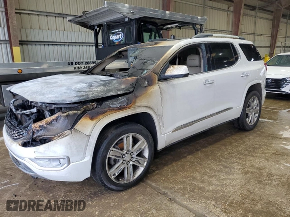 2017 GMC Acadia Denali z VIN 1GKKNPLS4HZ266116, wystawiony jako Copart lot #56353855 z przebiegiem Nie podano mil oraz Szkoda całkowita • Salvage title. Historia ofert i sprzedaży dostępna na DreamBid. Obrazek 1.
