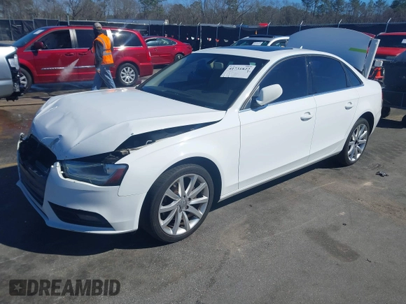 2013 Audi A4 Premium with VIN WAUAFAFL2DN049345, listed as a IAAI auction lot 41731822 with 195,719 mi miles. Bid and sale history available at carsss.com. Image 17.