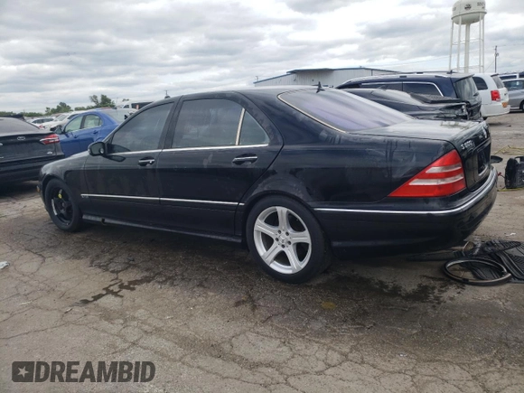 2002 Mercedes-Benz S-Class 6.0L with VIN WDBNG78J82A253733, listed as a Copart auction lot 66176834 with 9,151 mi miles and Salvage Title. Bid and sale history available at carsss.com. Image 2.