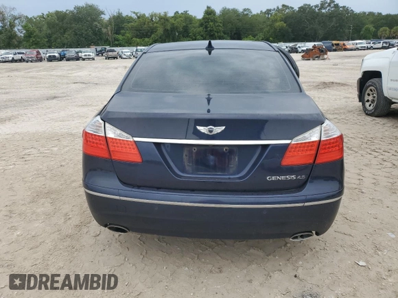 2011 Hyundai Genesis with VIN KMHGC4DF5BU124185, listed as a Copart auction lot 71225784 with 127,638 mi miles and Salvage Title. Bid and sale history available at carsss.com. Image 6.