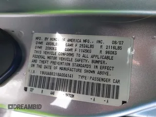 2008 Acura TL with VIN 19UUA66218A004141, listed as a IAAI auction lot 41787059 with 149,029 mi miles. Bid and sale history available at carsss.com. Image 9.