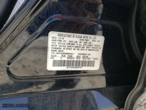 2010 Infiniti G37 Sedan x with VIN JN1CV6ARXAM453411, listed as a Copart auction lot 46631755 with 212,560 mi miles and Non Repairable. Bid and sale history available at carsss.com. Image 15.