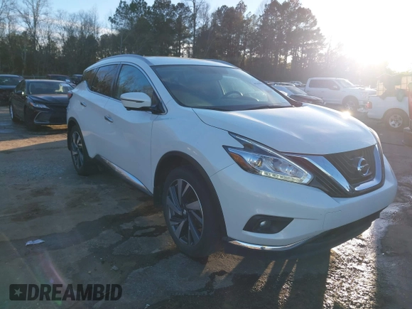 2017 Nissan Murano S with VIN 5N1AZ2MH5HN118819, listed as a IAAI auction lot 41359898 with 92,052 mi miles and . Bid and sale history available at DreamBid. Image 1.