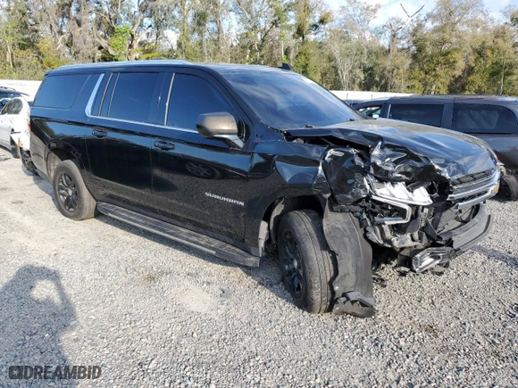 2021 Chevrolet Suburban LT with VIN 1GNSCCKD4MR176317, listed as a Copart auction lot 46689235 with 0 mi miles and Salvage Title. Bid and sale history available at carsss.com. Image 4.