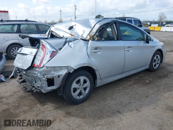 2014 Toyota Prius Four with VIN JTDKN3DU3E0366843, listed as a IAAI auction lot 41892619 with 128,567 mi miles. Bid and sale history available at carsss.com. Image 4.