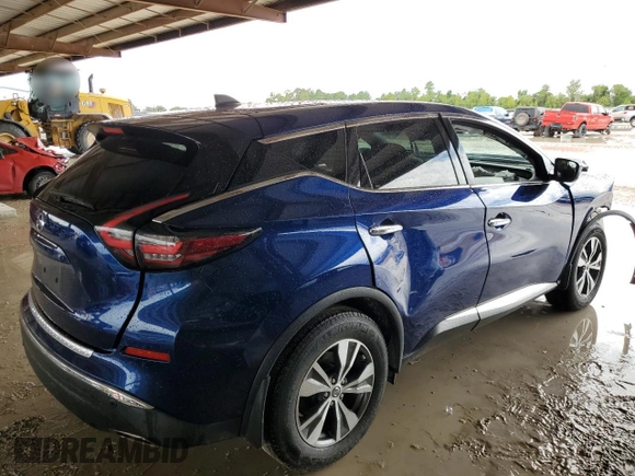 2022 Nissan Murano S with VIN 5N1AZ2AJ6NC124823, listed as a Copart auction lot 70787004 with 44,103 mi miles and Salvage Title. Bid and sale history available at DreamBid. Image 3.