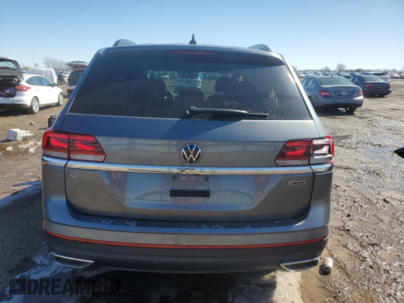 2022 Volkswagen Atlas SE with VIN 1V2LP2CAXNC515083, listed as a Copart auction lot 48060355 with 74,719 mi miles and Salvage title. Bid and sale history available at DreamBid. Image 6.
