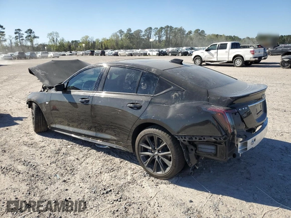 2025 Cadillac CT5 Sport with VIN 1G6DP5RK9S0112073, listed as a Copart auction lot 49506065 with 7,277 mi miles and Salvage title. Bid and sale history available at DreamBid. Image 2.