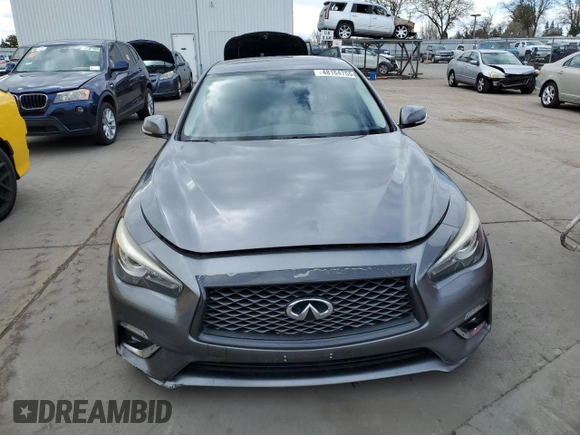 2018 Infiniti Q50 3.0t LUXE with VIN JN1EV7AR3JM610873, listed as a Copart auction lot 48164755 with 107,018 mi miles and Salvage Title. Bid and sale history available at carsss.com. Image 5.
