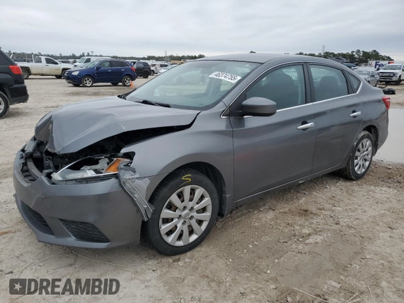 2017 Nissan Sentra SV with VIN 3N1AB7APXHL648420, listed as a Copart auction lot 46374755 with 150,746 mi miles and Salvage Title. Bid and sale history available at carsss.com. Image 1.