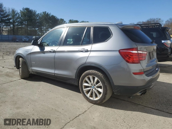 2016 BMW X3 xDrive28i with VIN 5UXWX9C57G0D77275, listed as a Copart auction lot 52370655 with 106,358 mi miles and Salvage Title. Bid and sale history available at DreamBid. Image 2.