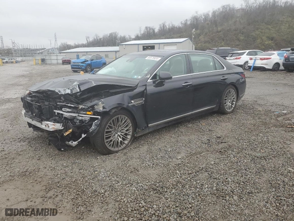 2022 Genesis G90 5.0L Ultimate with VIN KMTF54PHXNU096588, listed as a Copart auction lot 80575924 with 66,161 mi miles and Salvage Title. Bid and sale history available at carsss.com. Image 1.