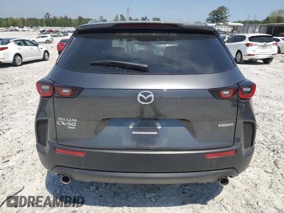 2025 Mazda CX-50 S Premium Plus with VIN 7MMVABEM4SN337321, listed as a Copart auction lot 53494665 with 4,919 mi miles and Salvage title. Bid and sale history available at DreamBid. Image 6.