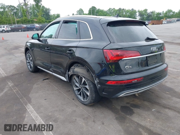 2021 Audi Q5 Premium with VIN WA1AAAFY2M2008206, listed as a IAAI auction lot 42129096 with 65,686 mi miles and . Bid and sale history available at DreamBid. Image 3.