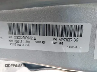 2015 Chrysler 200 Limited with VIN 1C3CCCAB8FN676119, listed as a IAAI auction lot 41836634 with 172,463 mi miles. Bid and sale history available at carsss.com. Image 9.