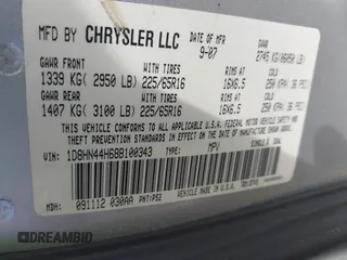 2008 Dodge Grand Caravan SE with VIN 1D8HN44H68B100343, listed as a IAAI auction lot 42126581 with 228,669 mi miles and . Bid and sale history available at DreamBid. Image 9.