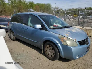 2004 Nissan Quest S with VIN 5N1BV28U24N331681, listed as a Copart auction lot 53614465 with 0 mi miles and Salvage Title. Bid and sale history available at carsss.com. Image 4.
