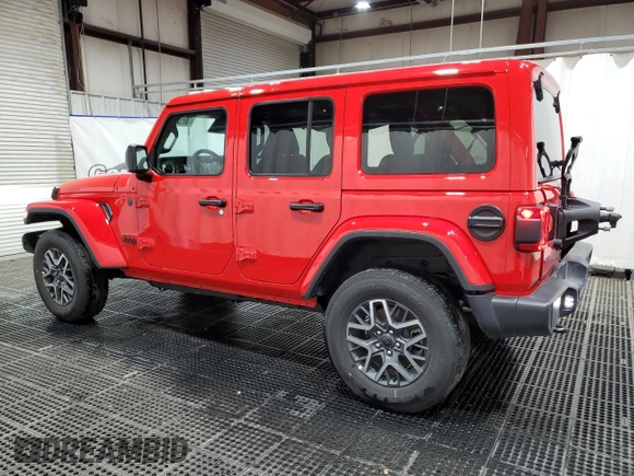 2025 Jeep Wrangler Sahara с VIN 1C4PJXEN8SW575908, выставлен на аукционе Copart как лот 61501965 с пробегом 6 989 миль миль и Чистый • Clean title. История ставок и продаж доступна на DreamBid. Изображение 2.