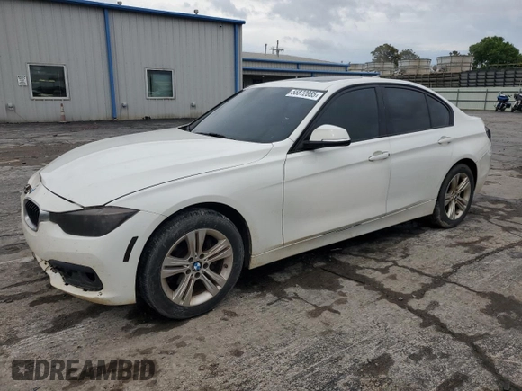 2016 BMW 3 Series 328i with VIN WBA8E9G58GNT43935, listed as a Copart auction lot 55872855 with 267,010 mi miles and Clean title. Bid and sale history available at DreamBid. Image 1.