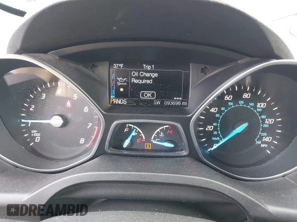 2016 Ford Escape SE with VIN 1FMCU9G93GUB48295, listed as a IAAI auction lot 41808544 with 93,698 mi miles. Bid and sale history available at carsss.com. Image 7.