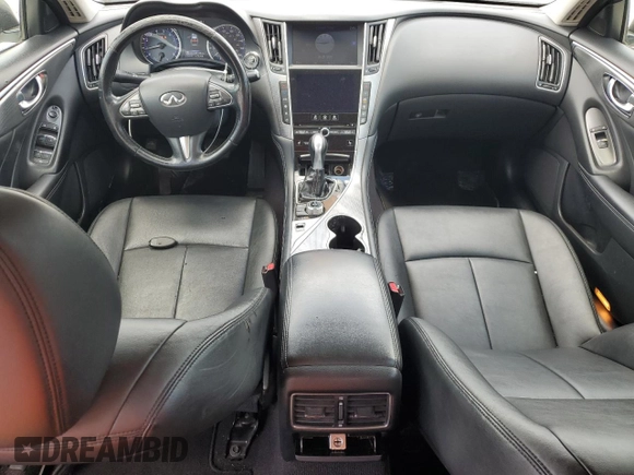 2015 Infiniti Q50 Premium with VIN JN1BV7AR5FM403492, listed as a Copart auction lot 61761195 with 135,134 mi miles and Salvage title. Bid and sale history available at DreamBid. Image 8.