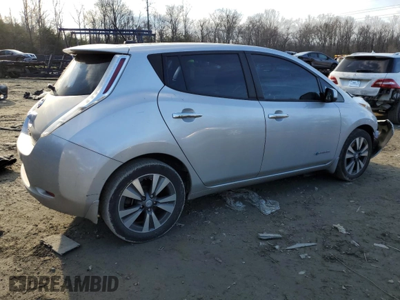 2015 Nissan LEAF SV with VIN 1N4AZ0CP2FC317732, listed as a Copart auction lot 39005553 with 116,896 mi miles. Bid and sale history available at carsss.com. Image 3.