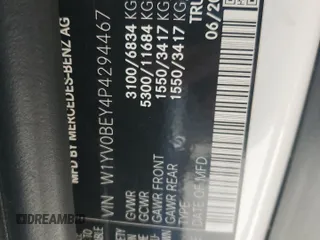 2023 Mercedes-Benz Metris Cargo with VIN W1YV0BEY4P4294467, listed as a Copart auction lot 62260725 with Not provided miles and Salvage title. Bid and sale history available at DreamBid. Image 13.