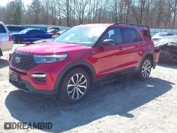 2023 Ford Explorer ST-Line with VIN 1FMSK7KH2PGB28056, listed as a IAAI auction lot 41645742 with 7,620 mi miles. Bid and sale history available at carsss.com. Image 18.
