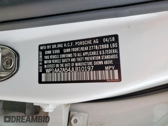 2018 Porsche Macan with VIN WP1AA2A54JLB10197, listed as a Copart auction lot 55328915 with 119,281 mi miles and Salvage title. Bid and sale history available at DreamBid. Image 13.