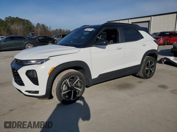2023 Chevrolet TrailBlazer RS with VIN KL79MTSL5PB178339, listed as a Copart auction lot 89401655 with 23,163 mi miles and Clean Title. Bid and sale history available at DreamBid. Image 1.