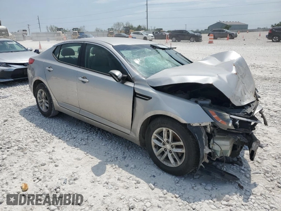 2013 Kia Optima LX with VIN KNAGM4A75D5375586, listed as a Copart auction lot 53297705 with Not Provided miles and Salvage Title. Bid and sale history available at carsss.com. Image 4.