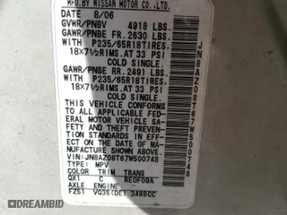 2007 Nissan Murano SL with VIN JN8AZ08T67W500748, listed as a Copart auction lot 81701474 with 87,734 mi miles and Clean Title. Bid and sale history available at carsss.com. Image 13.