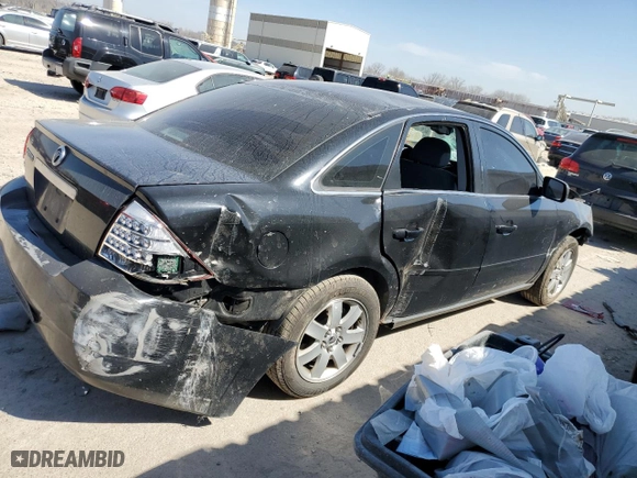 2005 Mercury Montego Luxury with VIN 1MEFM40185G620297, listed as a Copart auction lot 48629605 with 0 mi miles and Salvage Title. Bid and sale history available at carsss.com. Image 3.