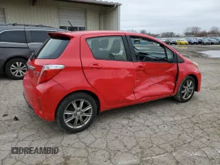 2014 Toyota Yaris L with VIN JTDKTUD34ED578405, listed as a Copart auction lot 51977115 with 92,721 mi miles and Salvage Title. Bid and sale history available at carsss.com. Image 3.
