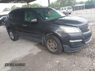 2016 Chevrolet Traverse LS z VIN 1GNKRFED8GJ288214, wystawiony jako IAAI lot #42305988 z przebiegiem 147 683 mil mil oraz . Historia ofert i sprzedaży dostępna na DreamBid. Obrazek 1.