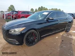 2015 Hyundai Genesis 5.0L with VIN KMHGN4JF7FU086088, listed as a IAAI auction lot 41532546 with 101,655 mi miles. Bid and sale history available at carsss.com. Image 17.