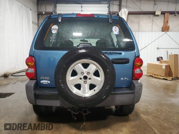 2004 Jeep Liberty Sport with VIN 1J4GK48K04W127981, listed as a Copart auction lot 51804135 with 166,710 mi miles and Salvage Title. Bid and sale history available at DreamBid. Image 6.