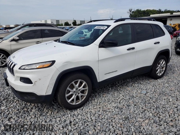 2016 Jeep Cherokee Sport with VIN 1C4PJLAB7GW311803, listed as a Copart auction lot 64660745 with 105,599 mi miles and Clean title. Bid and sale history available at DreamBid. Image 1.