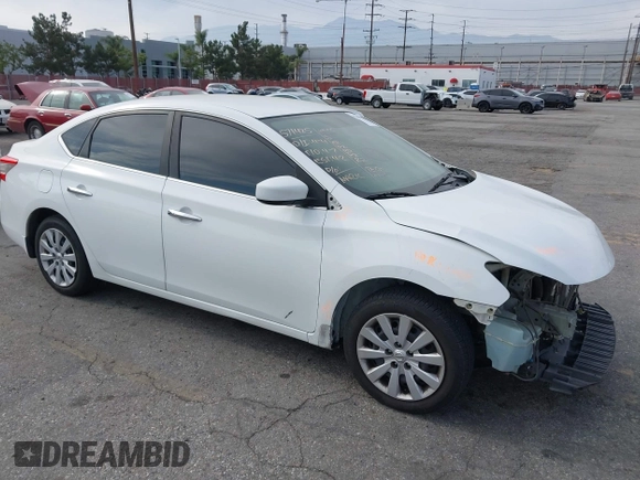2015 Nissan Sentra S with VIN 3N1AB7AP8FY302706, listed as a IAAI auction lot 42039775 with 148,694 mi miles. Bid and sale history available at carsss.com. Image 1.