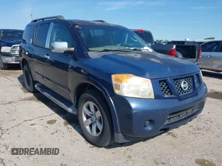 2010 Nissan Armada Titanium z VIN 5N1BA0ND0AN623555, wystawiony jako IAAI lot #42175312 z przebiegiem 298 294 mil mil oraz . Historia ofert i sprzedaży dostępna na DreamBid. Obrazek 1.