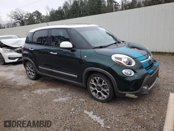 2014 FIAT 500L Trekking with VIN ZFBCFADH4EZ023773, listed as a Copart auction lot 45452395 with 90,375 mi miles and Salvage Title. Bid and sale history available at DreamBid. Image 4.