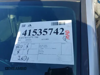 2013 Honda Accord LX z VIN 1HGCR2F32DA215252, wystawiony jako IAAI lot #41535742 z przebiegiem Nie podano mil oraz . Historia ofert i sprzedaży dostępna na DreamBid. Obrazek 15.