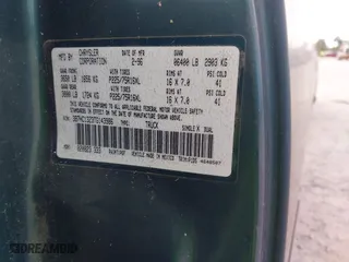 1996 Dodge Ram 1500 with VIN 3B7HC13Z3TG143986, listed as a IAAI auction lot 40826804 with 31,859 mi miles. Bid and sale history available at carsss.com. Image 9.