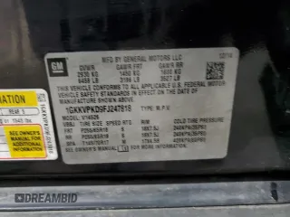 2015 GMC Acadia SLE z VIN 1GKKVPKD9FJ247818, wystawiony jako Copart lot #51492395 z przebiegiem 88 265 mil mil oraz Szkoda całkowita • Salvage title. Historia ofert i sprzedaży dostępna na DreamBid. Obrazek 15.