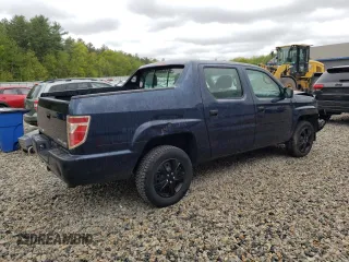 2012 Honda Ridgeline RT with VIN 5FPYK1F27CB454710, listed as a Copart auction lot 57634595 with 168,131 mi miles and Salvage title. Bid and sale history available at DreamBid. Image 3.