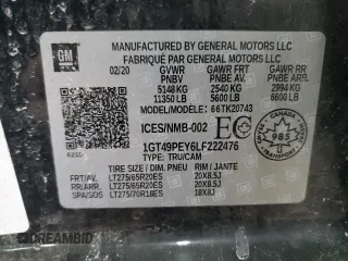 2020 GMC Sierra 2500HD AT4 z VIN 1GT49PEY6LF222476, wystawiony jako Copart lot #43934995 z przebiegiem 67 939 mil mil oraz Czysty tytuł • Clean title. Historia ofert i sprzedaży dostępna na DreamBid. Obrazek 14.