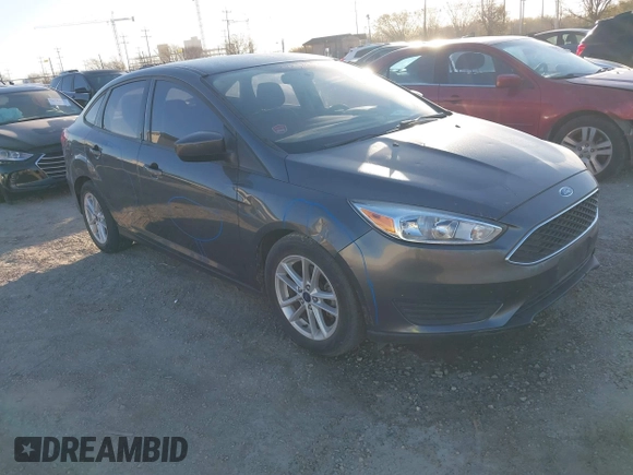 2018 Ford Focus SE with VIN 1FADP3F20JL216525, listed as a IAAI auction lot 41744383 with 92,385 mi miles. Bid and sale history available at carsss.com. Image 1.