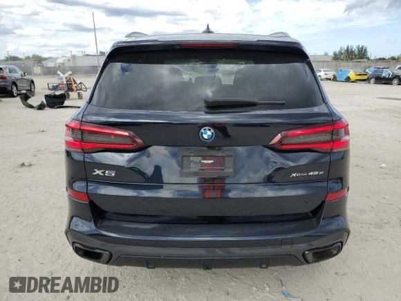 2023 BMW X5 xDrive45e with VIN 5UXTA6C03P9N68546, listed as a Copart auction lot 46806535 with 41,456 mi miles and Salvage Title. Bid and sale history available at carsss.com. Image 6.